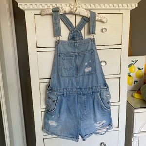 H&M Blue Jean Mini Overalls
